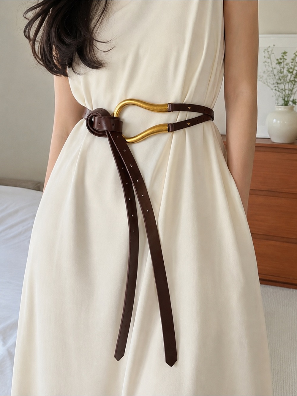 REVOLVE Loop Belt in Brown NEW